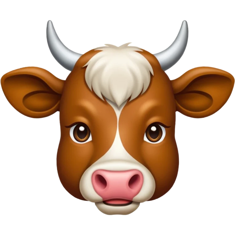 Vaca escocesa donde no se le ven los ojos emoji