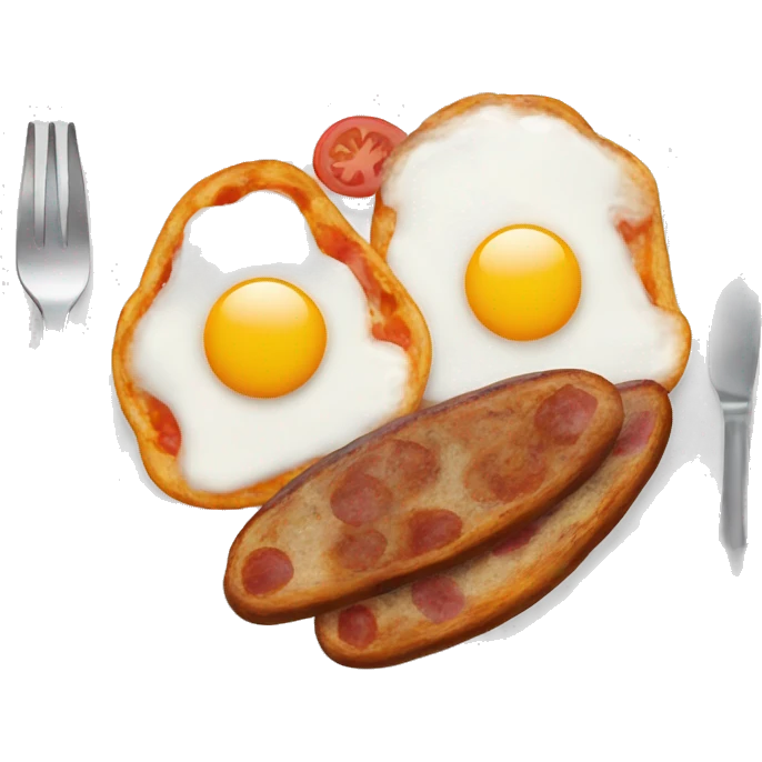 Full english breakfast plate emoji