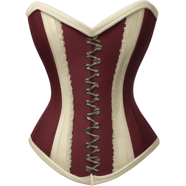 Burgundy ivory corset  emoji