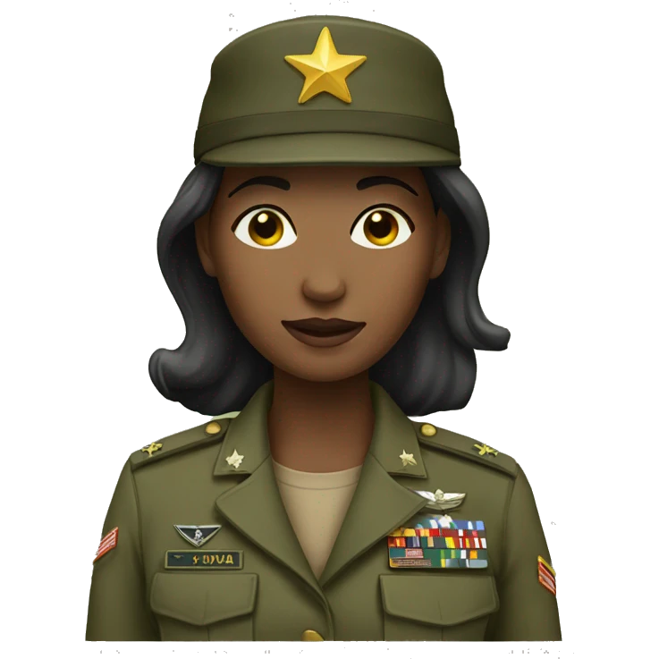 Woman in army uniform  emoji