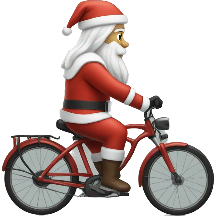 Santa on a bike emoji