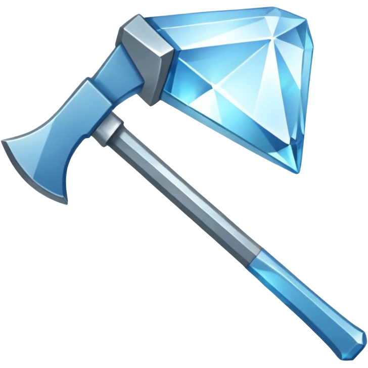 diamond item axe from Minecraft emoji