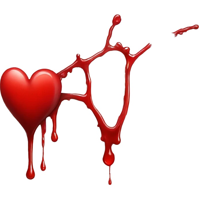 bleeding red heart emoji