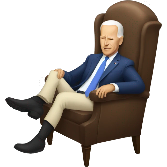biden asleep in a chair emoji