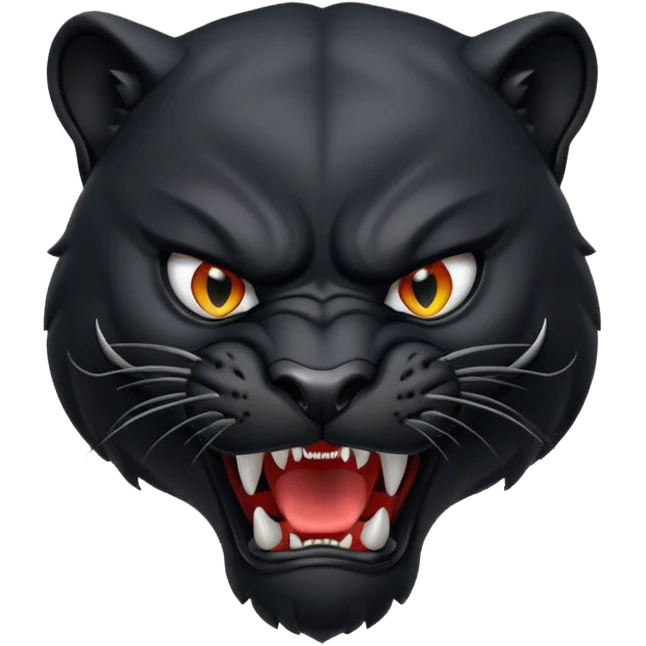 angry panther bust  emoji