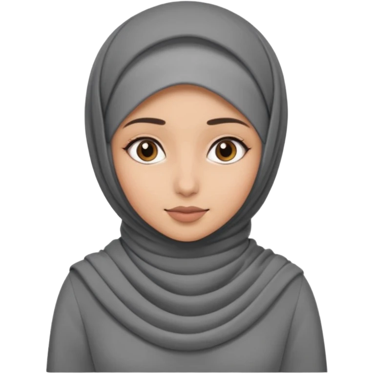 Hidjab girl that is wearing gray dress emoji