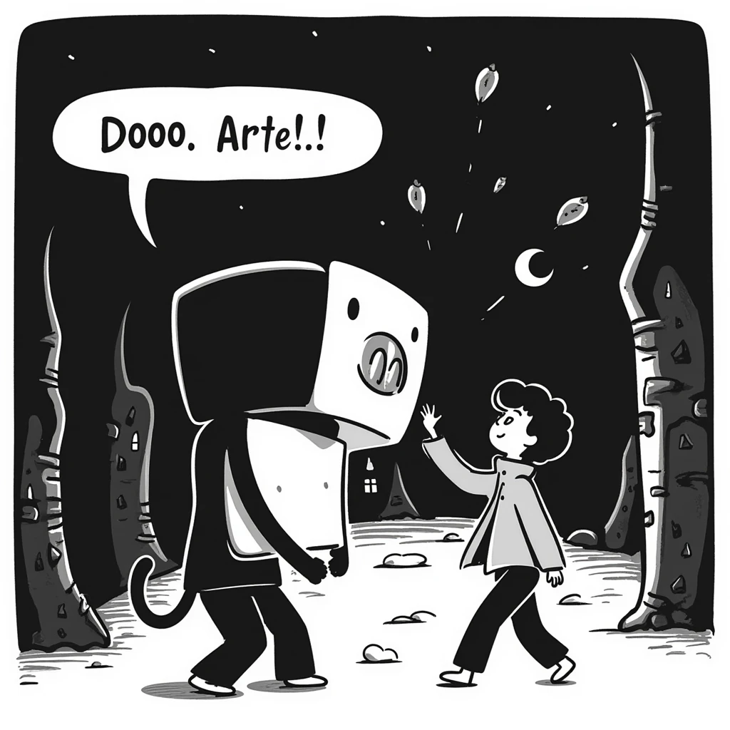 Scary Minecraft Enderman attacking player with username "Artem" floating text, in the dark End dimension with end stone emoji