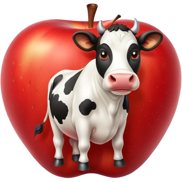 apple with cow  emoji