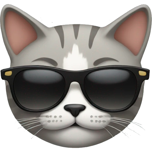 Cat with sunglasses emoji