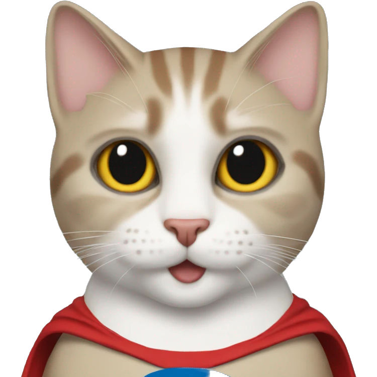 Cat superman emoji