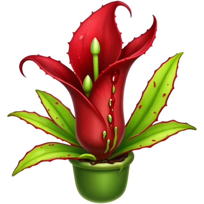  planta carnivora con sangre emoji
