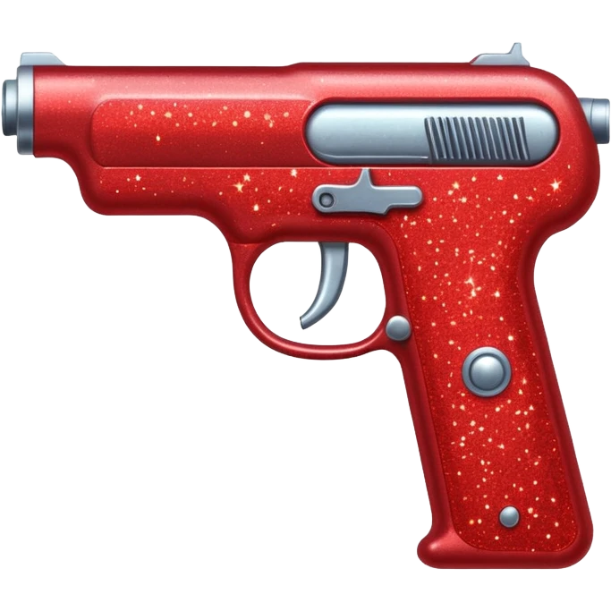 red glitter gun emoji