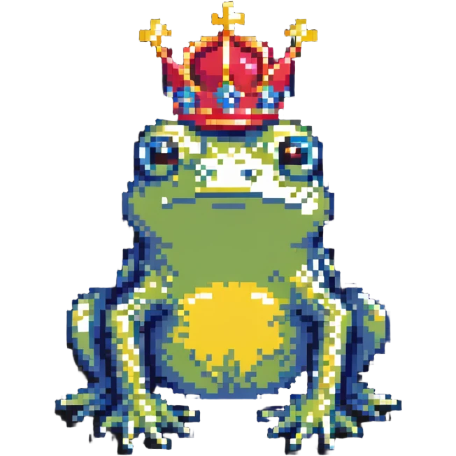 crowned frog emoji