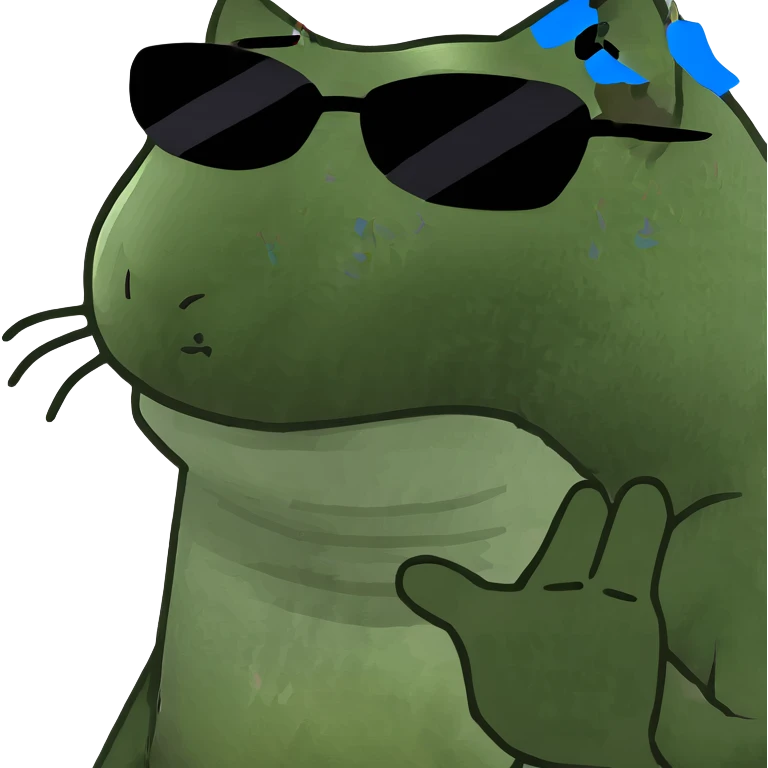 Cat with sunglasses emoji