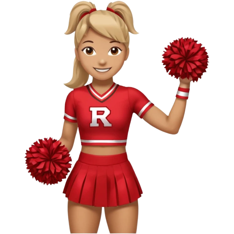 Rutgers full body Cheerleader emoji