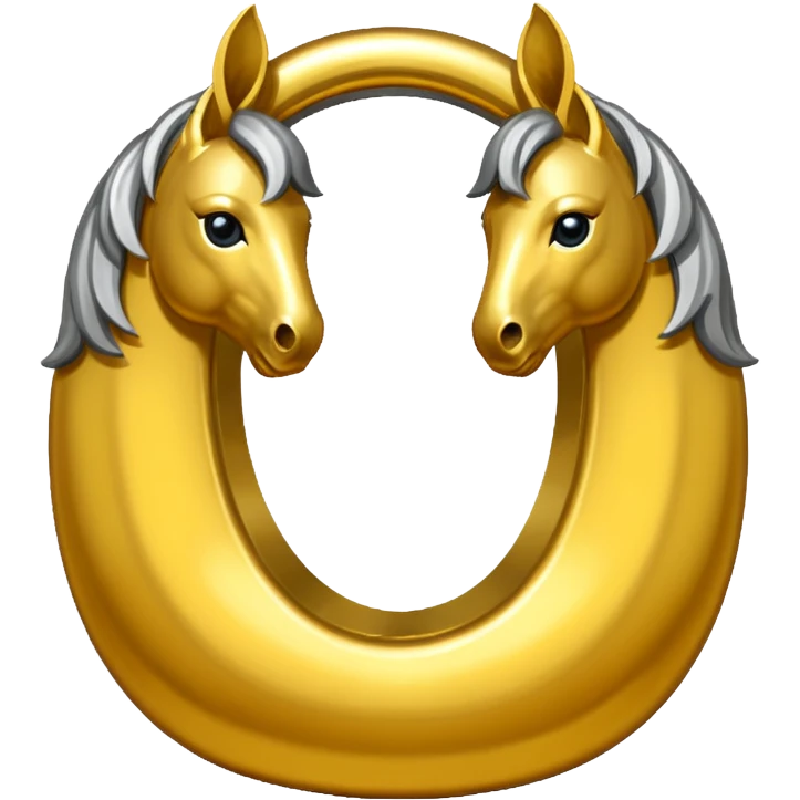 golden horse shoe emoji