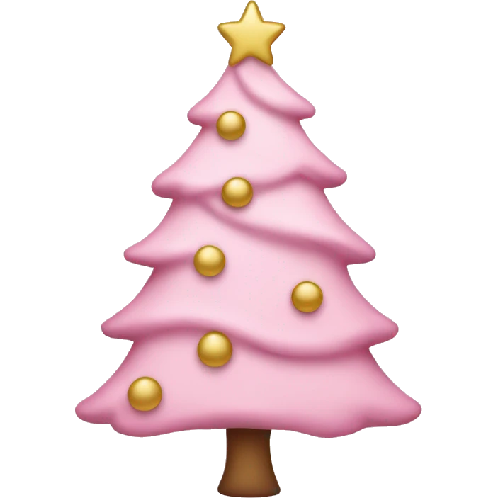 pastel pink christmas tree emoji
