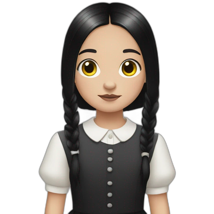 filipino child wednesday addams emoji