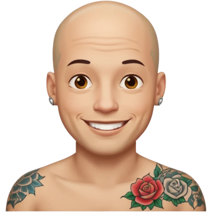 tatooed bald man  emoji