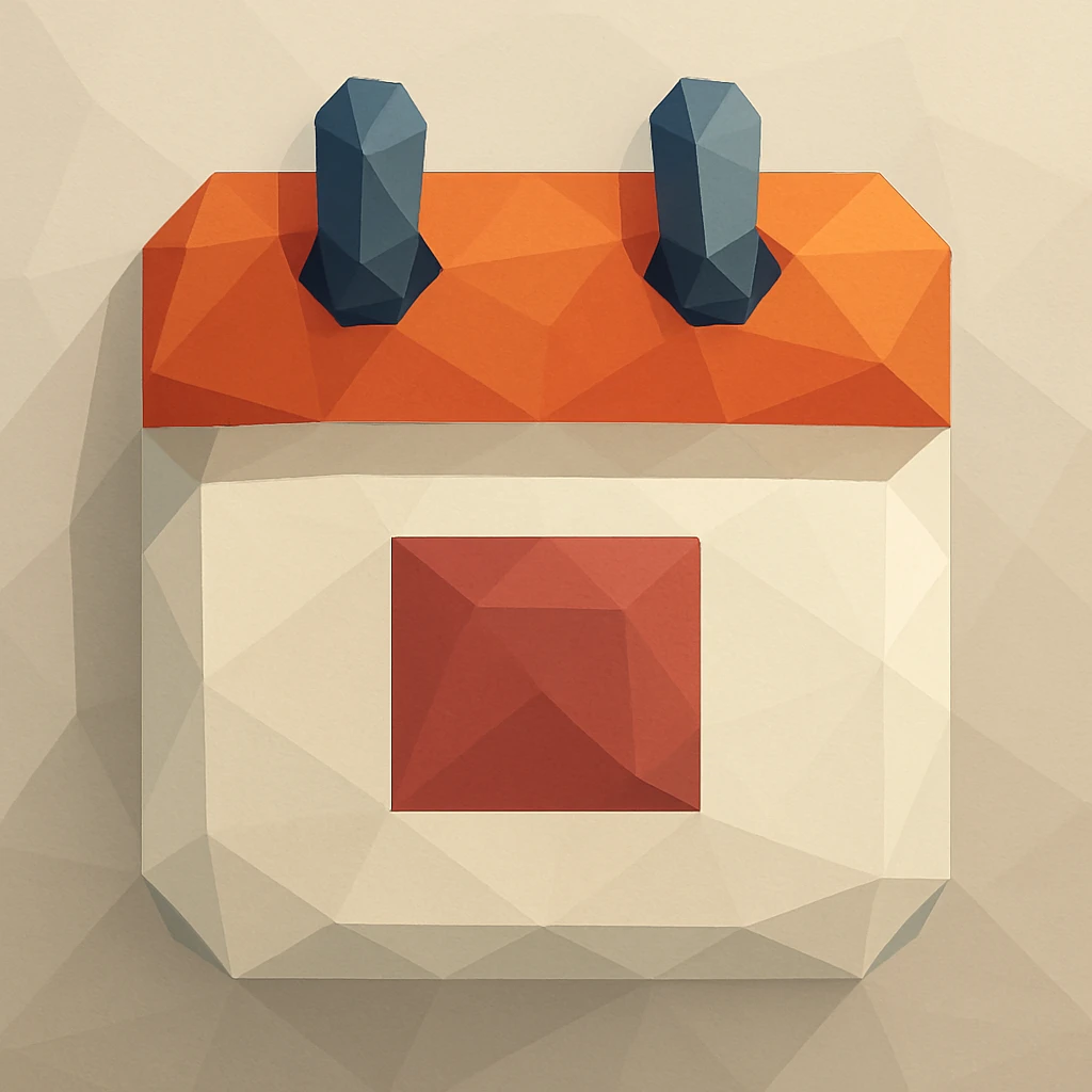 calendar icon polygonal style emoji