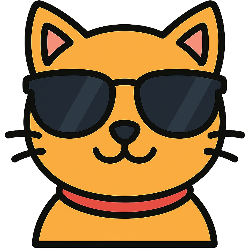 a cat wearing sunglasses emoji