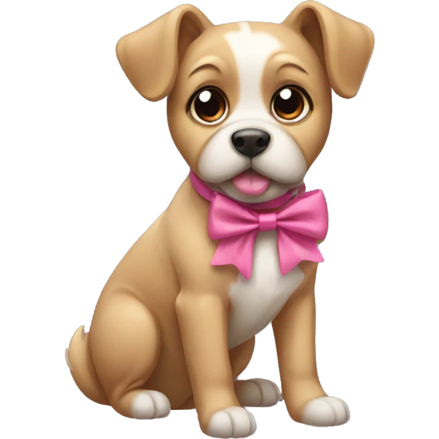 dog with bows emoji