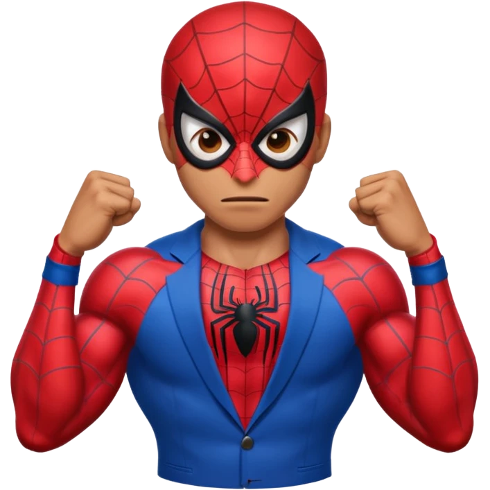 emoji de spiderman haciendo gimnasio  emoji