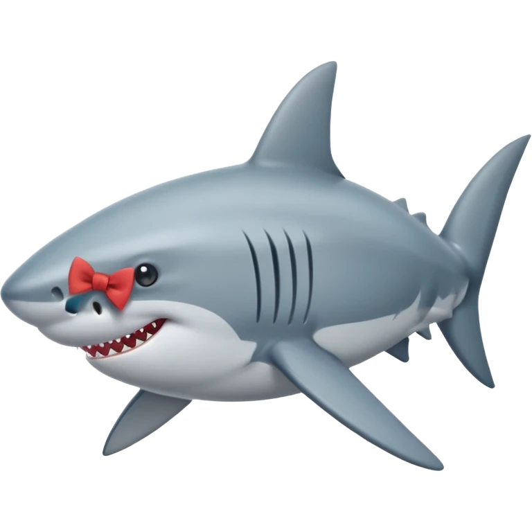 a shark with a bow emoji