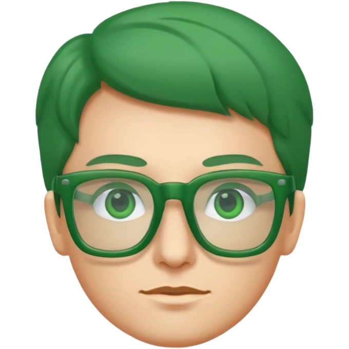 Green Square glasses emoji