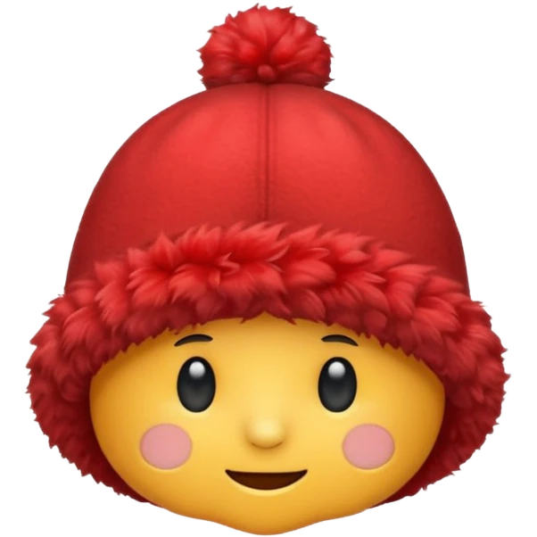 red fluffy hat emoji