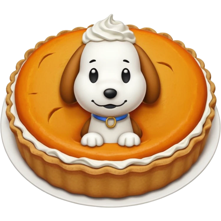 Make me a snoopy pumpkin pie emoji emoji