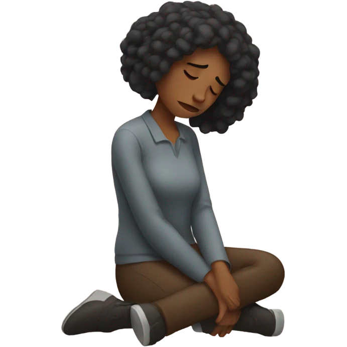 Exhausted woman emoji