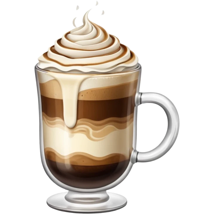Un baso con cafe y nata emoji
