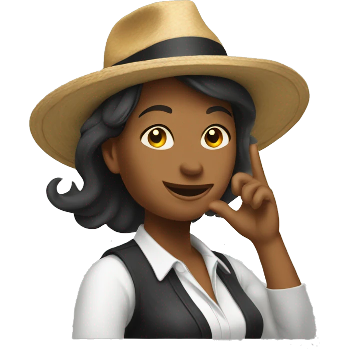 A woman tipping her hat emoji