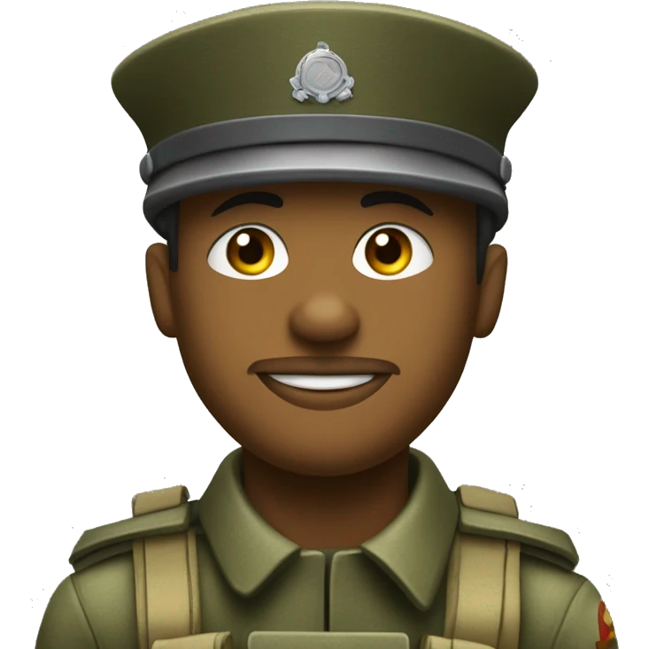 Soldat qui emmène mec dans le train  emoji