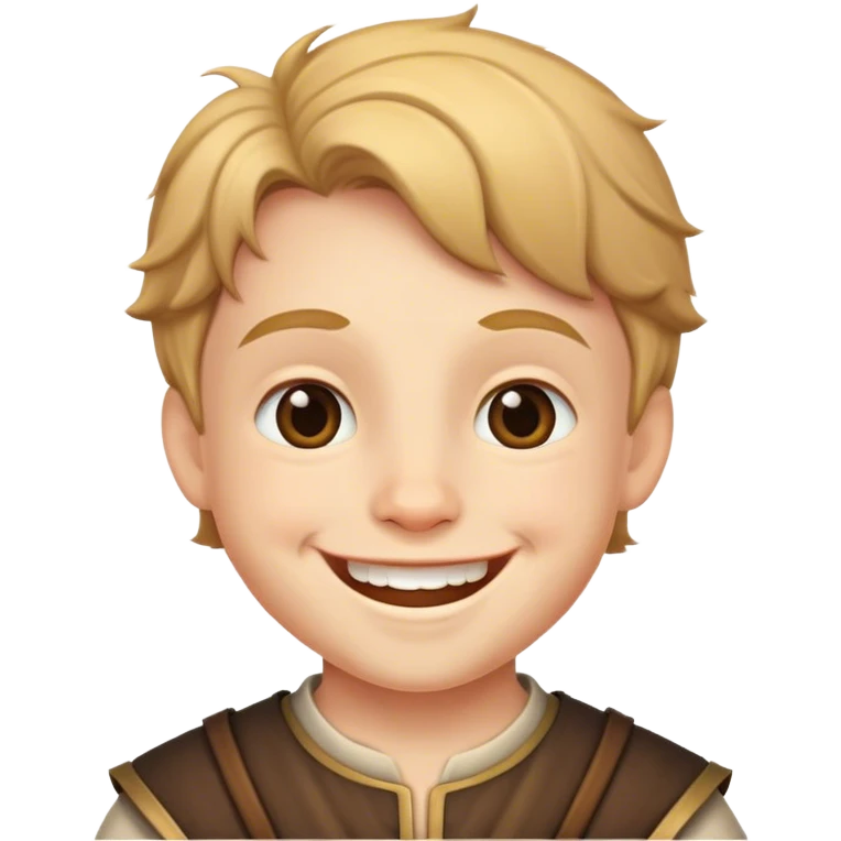 happy medieval boy smiled emoji