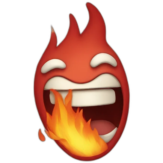 Fire from the mouth emoji