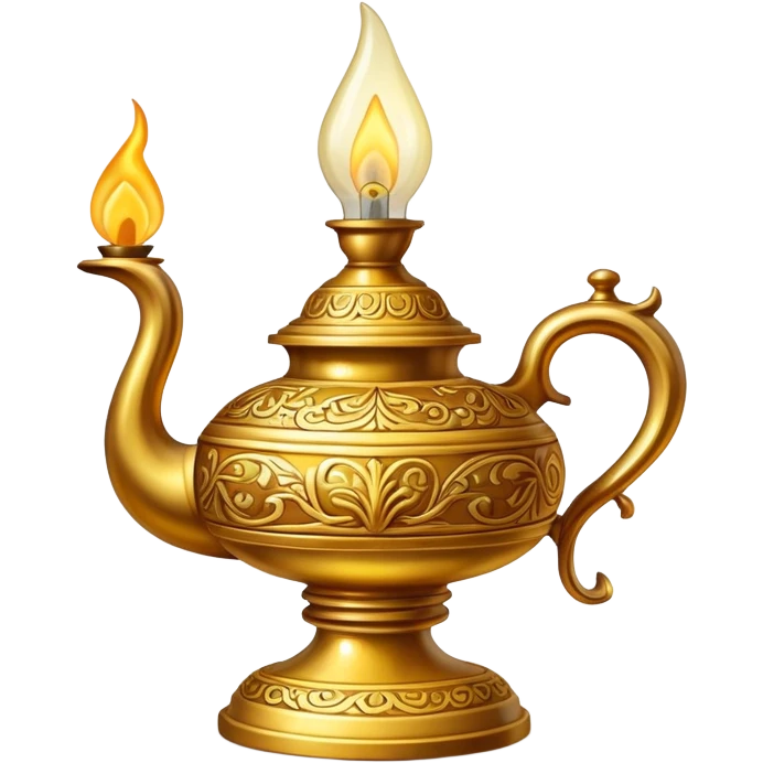 golden oil lamp, fantasy style emoji