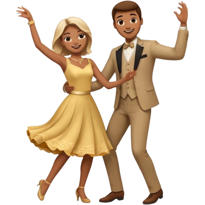 Young couple dancing emoji
