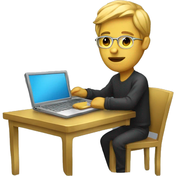 golden programmer with the laptop emoji