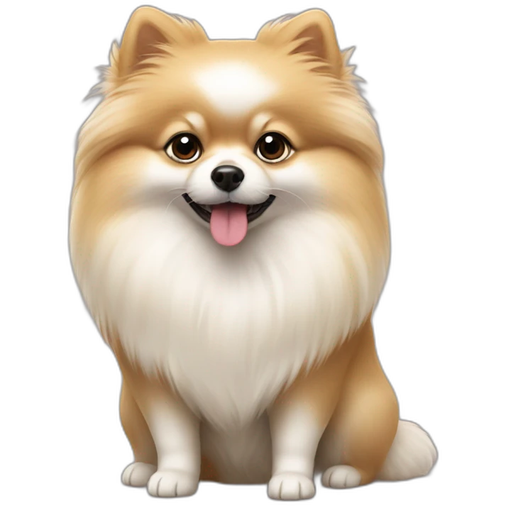 white pomeranian mommy emoji