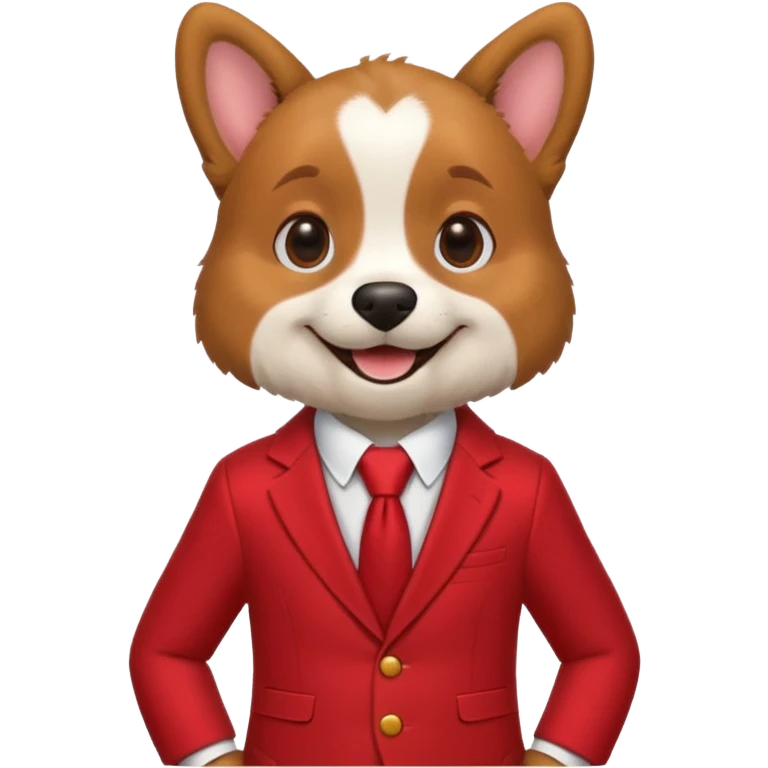 dog with red suit emoji
