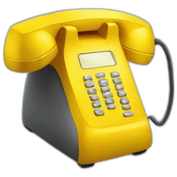 Téléphone jaune emoji