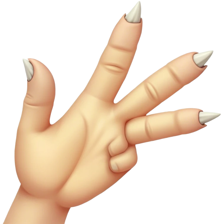 dinosaur claws making dislike sign emoji
