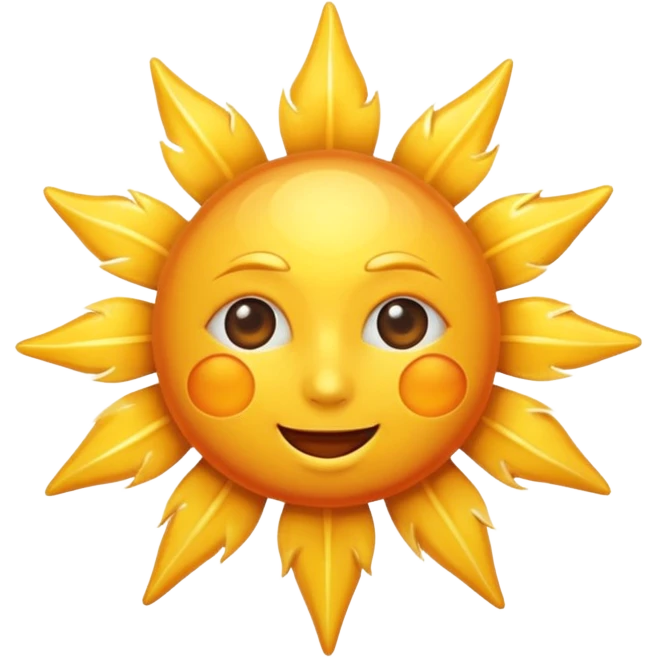 realistic shiny sun emoji