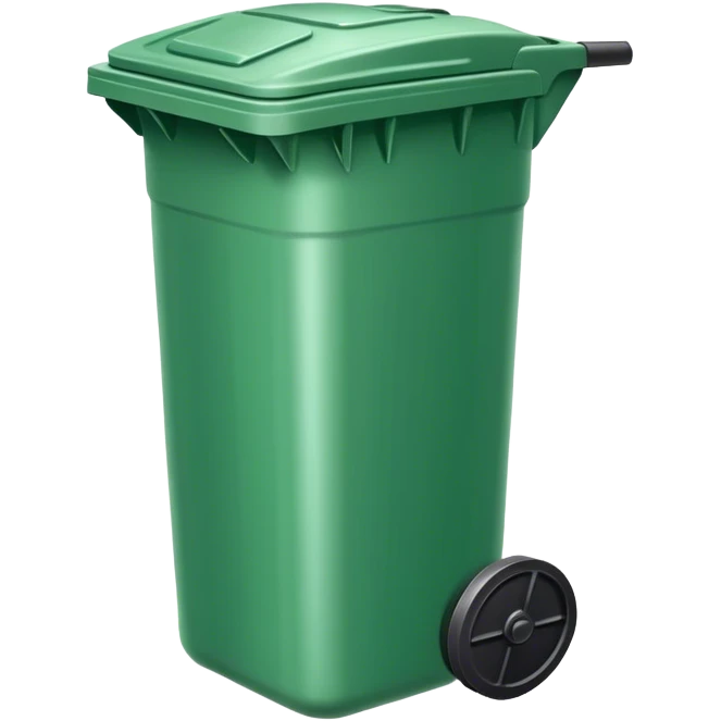 Plastic garbage can emoji