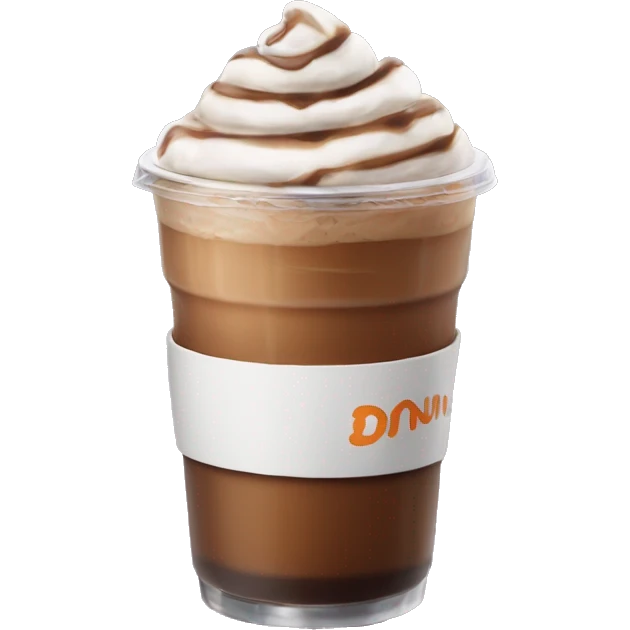 Dunkin’ Donuts iced coffee no whip cream emoji