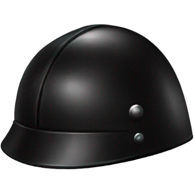 black leather helmet emoji