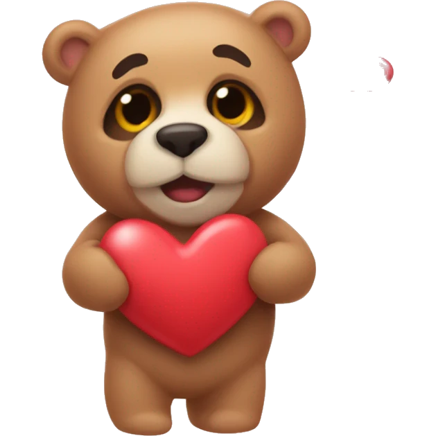 Ositos con corazones emoji