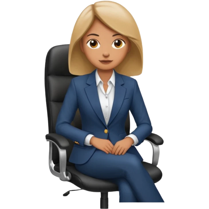 Back of woman sitting on an office chair emoji